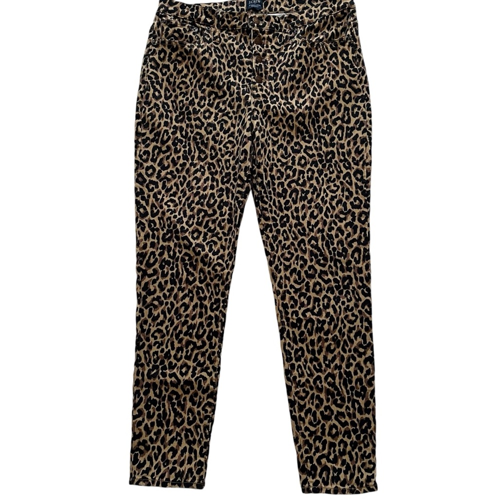 J. Crew Factory High Rise Skinny Jean in Leopard Print 32